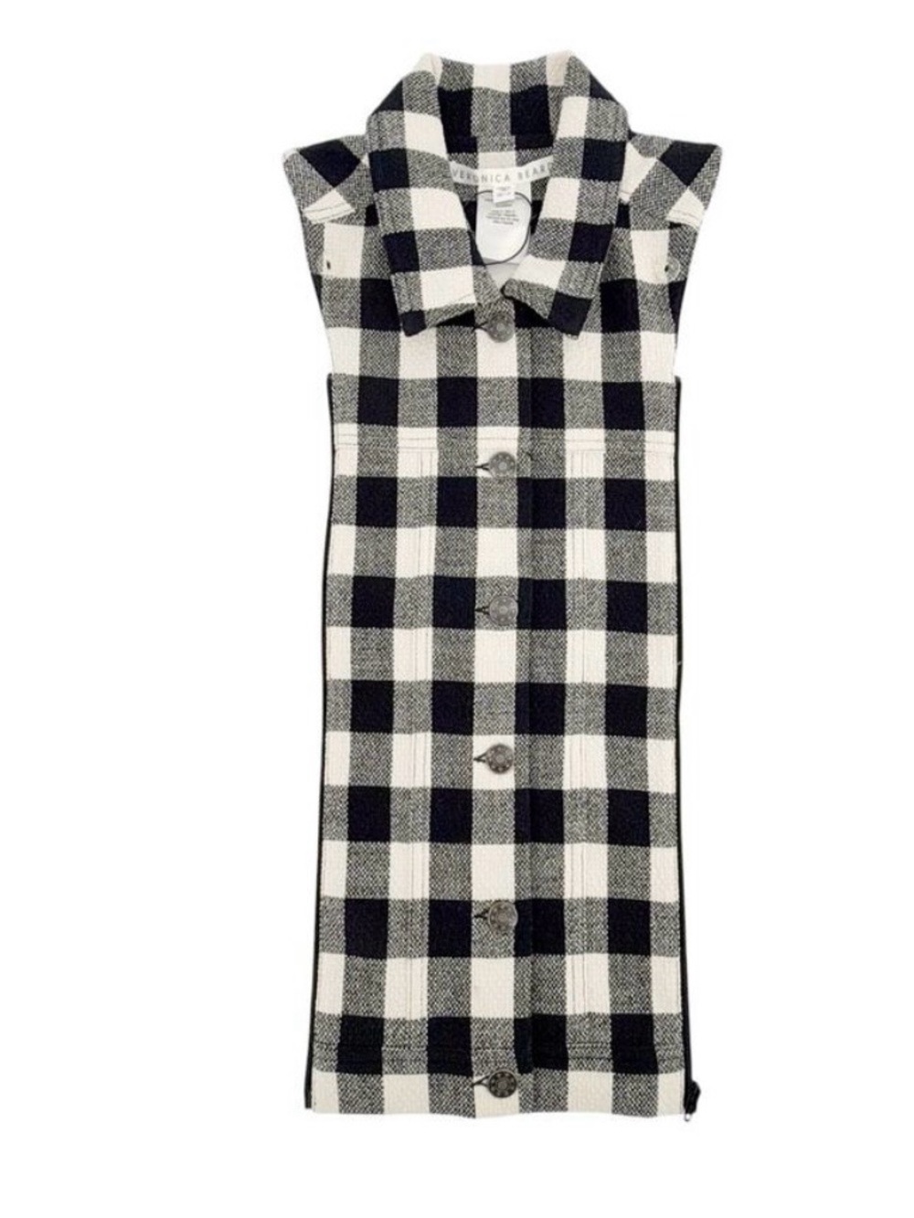 NWT Veronica Beard Slate Black/White Check Dickey Insert